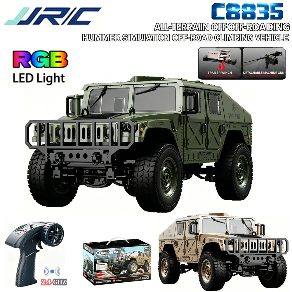 JJRC 1:14 C8835 RC カーシミュレーション 4WD 全地形モデルリモートコントロールカーオフロードクライミングトラック LED ライトおもちゃ男の子のためのギフト