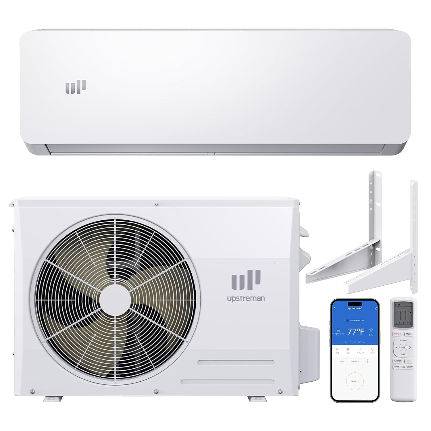 18000 BTU ミニ スプリット AC 暖房システム、20 SEER2 230V ミニ スプリット エアコン、事前充電ヒートポンプ ダクトレス、カスタム