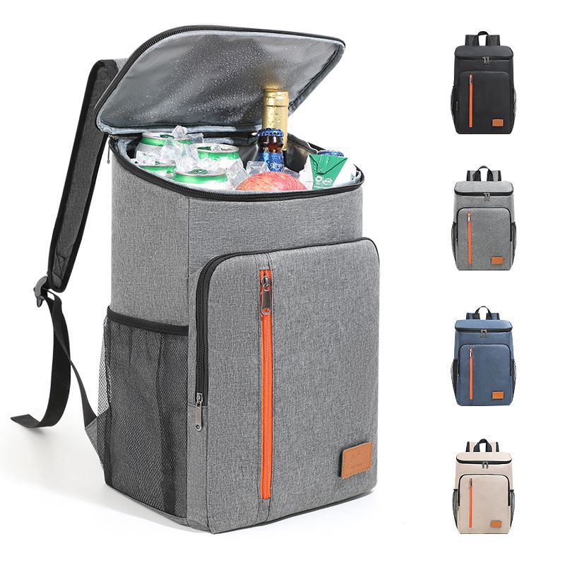 18L ポータブル保温ランチバッグフードボックス耐久性のある防水クーラー氷断熱ケースキャンプディナー収納オックスフォードバックパック