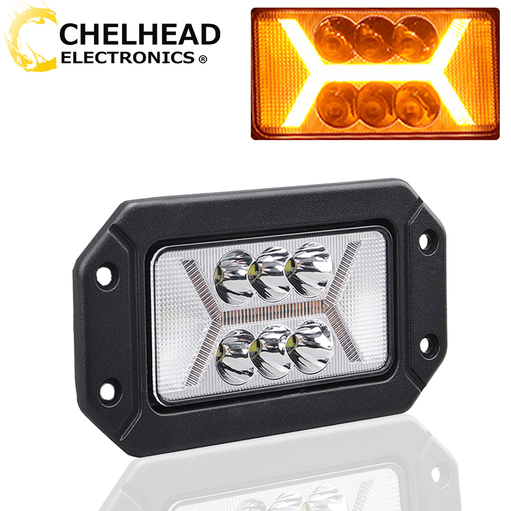 フラッシュマウント LED ポッド 40 ワットコンボビーム Led ワークライトバーオフロード運転バックアップライトフォグ電球 ATV UTV SUV トラックボートピックアップ
