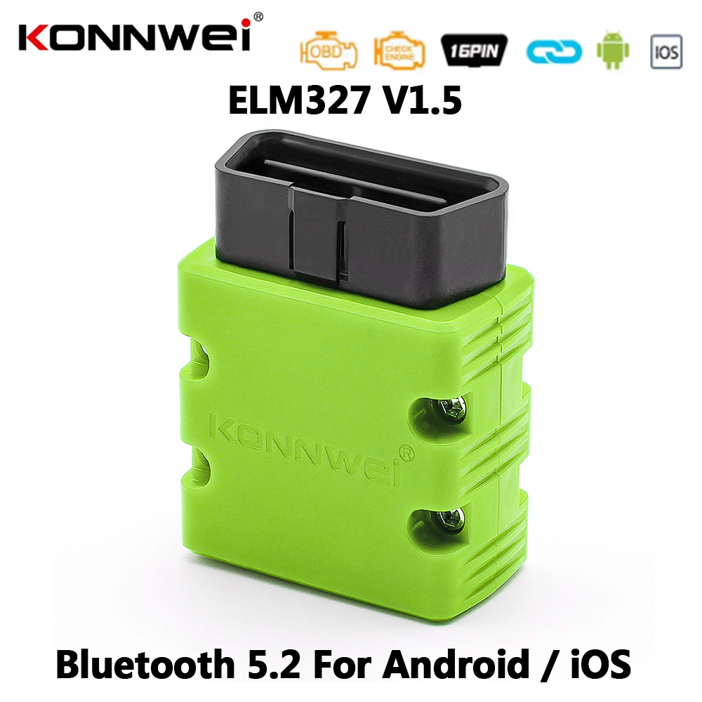 KONNWEI KW902 ELM327 V1.5 Bluetooth 5.2 自動スキャナ OBD2 車診断ツール OBD 2 コードリーダー Android iOS 用