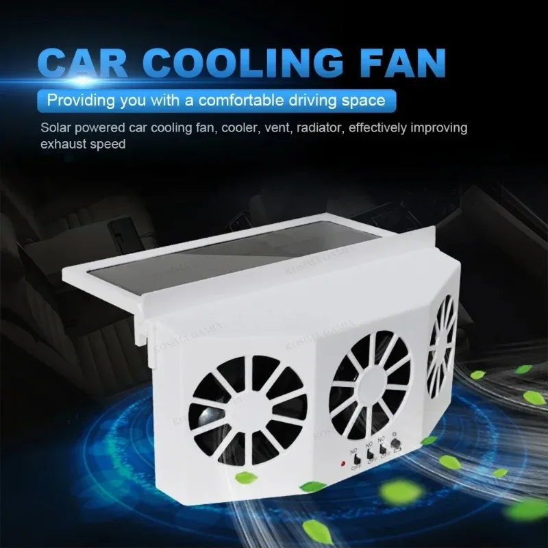 車のファンソーラーウィンドウ太陽光発電車の自動車エアベントクール冷却システムラジエーターファン冷却ファン省エネカースタイリングクーラー