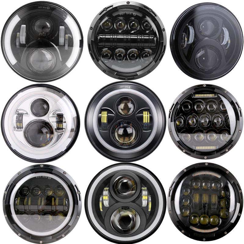 Motorcycle Headlight 7 inch LED For Harley Touring Ultra Classic Electra Street Glide Road King Yamaha Motorcycle Headlamp