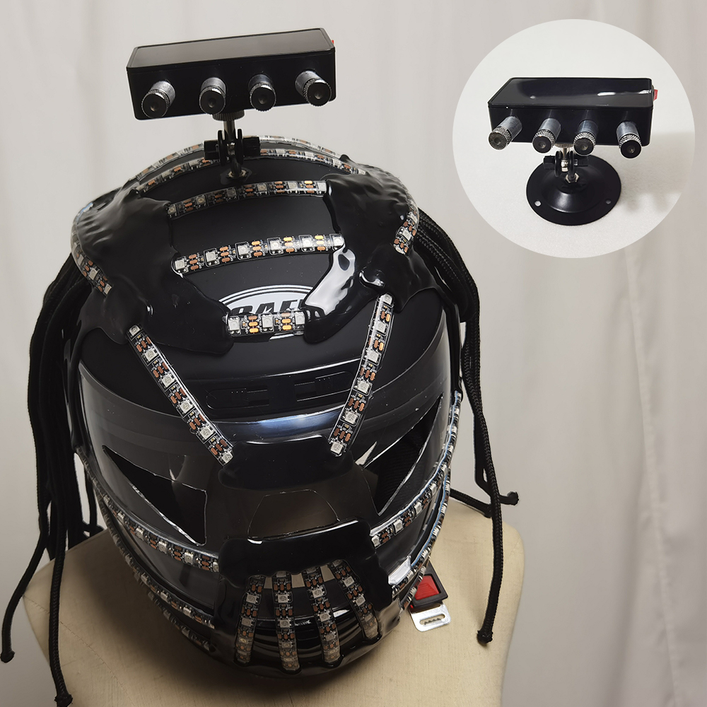 TEMLASER LED ロボットスーツレーザーヘルメットライト/静止ウォーカー衣装 LED ライト発光ジャケットレーザーグローブアクセサリー