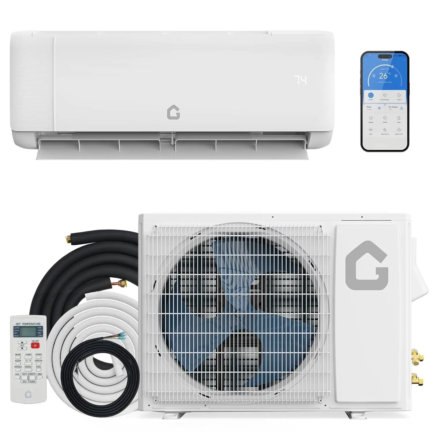 24,000 BTU ミニ スプリット エアコン