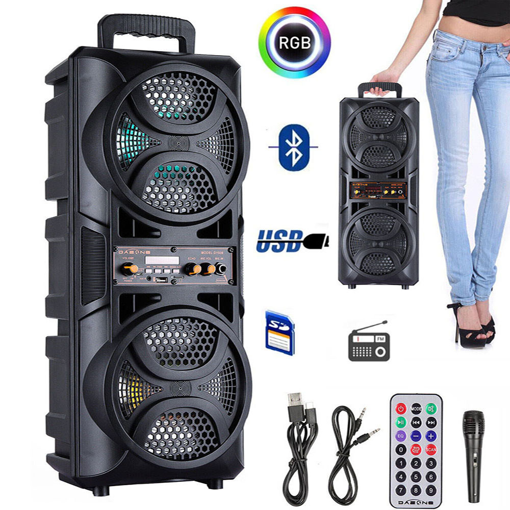 ポータブル 3000 ワット Bluetooth スピーカーサブウーファー重低音サウンドシステムパーティー DJ カラオケリモコン