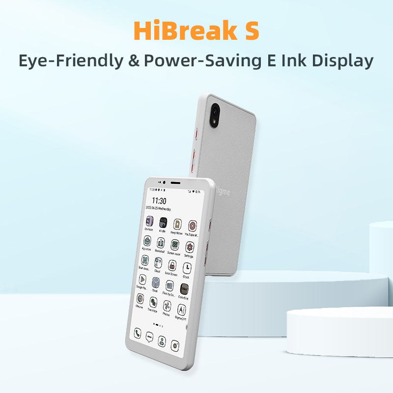 Bigme Hibreak S 5.84インチ Eインク電子ブックリーダー、目に優しい電子ブック、6 128GB、Android 14 OS電子ペーパー電子リーダー、4G通話付き