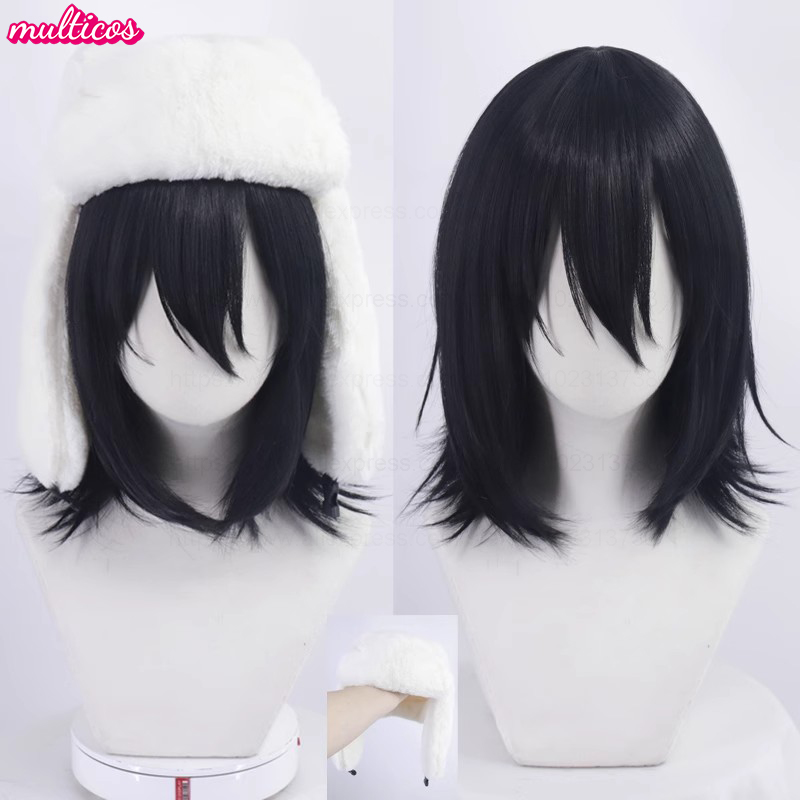 高品質アニメフョードル・ドストエフスキーコスプレウィッグ黒模擬頭皮フョードル・d・ドストエフスキー耐熱毛フョードルかつら