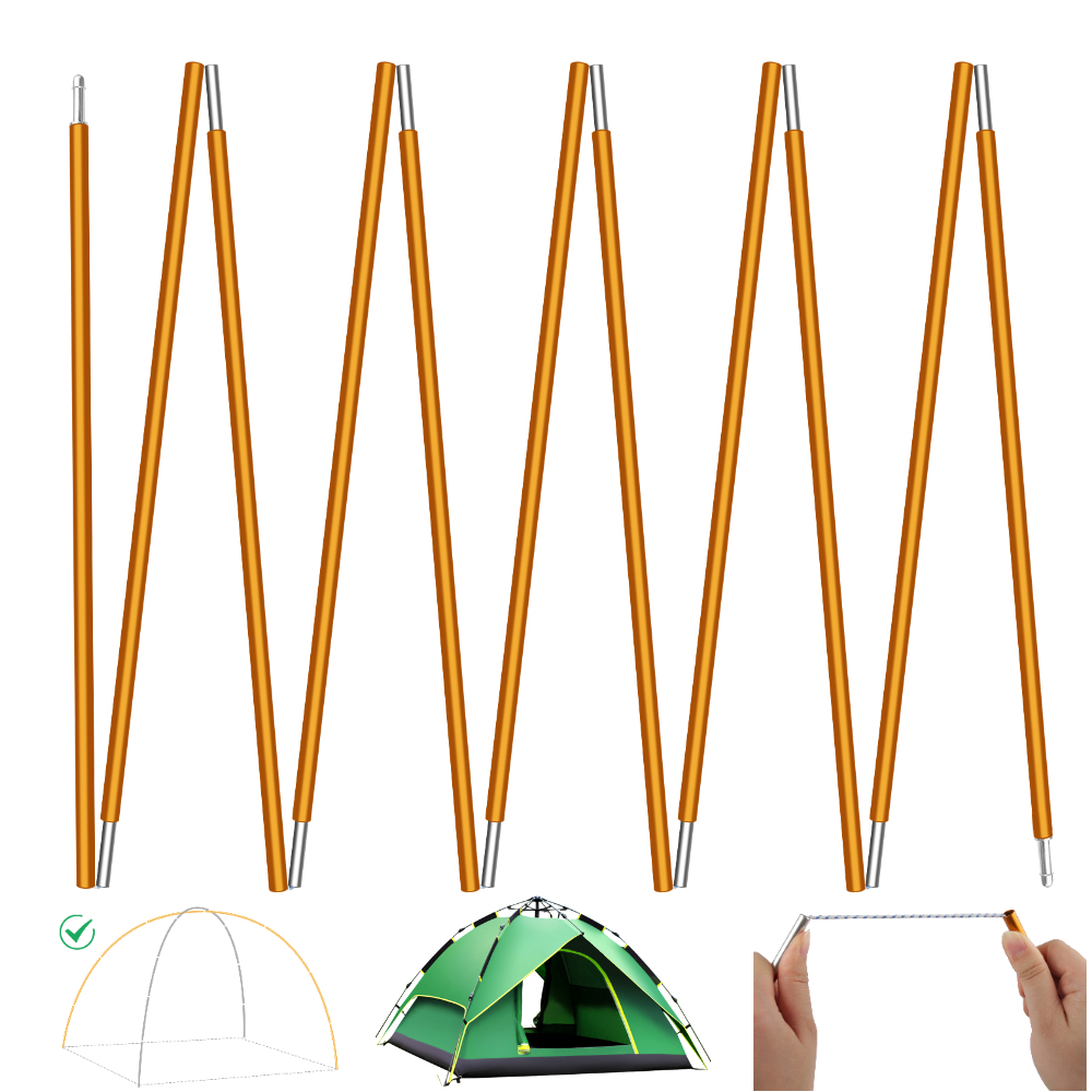Aluminum Alloy Tent Poles Lightweight Shade Sails Rod 3.6-4.3M Collapsible Shelter Pole for Camping Hiking Shade Canopy Accessor