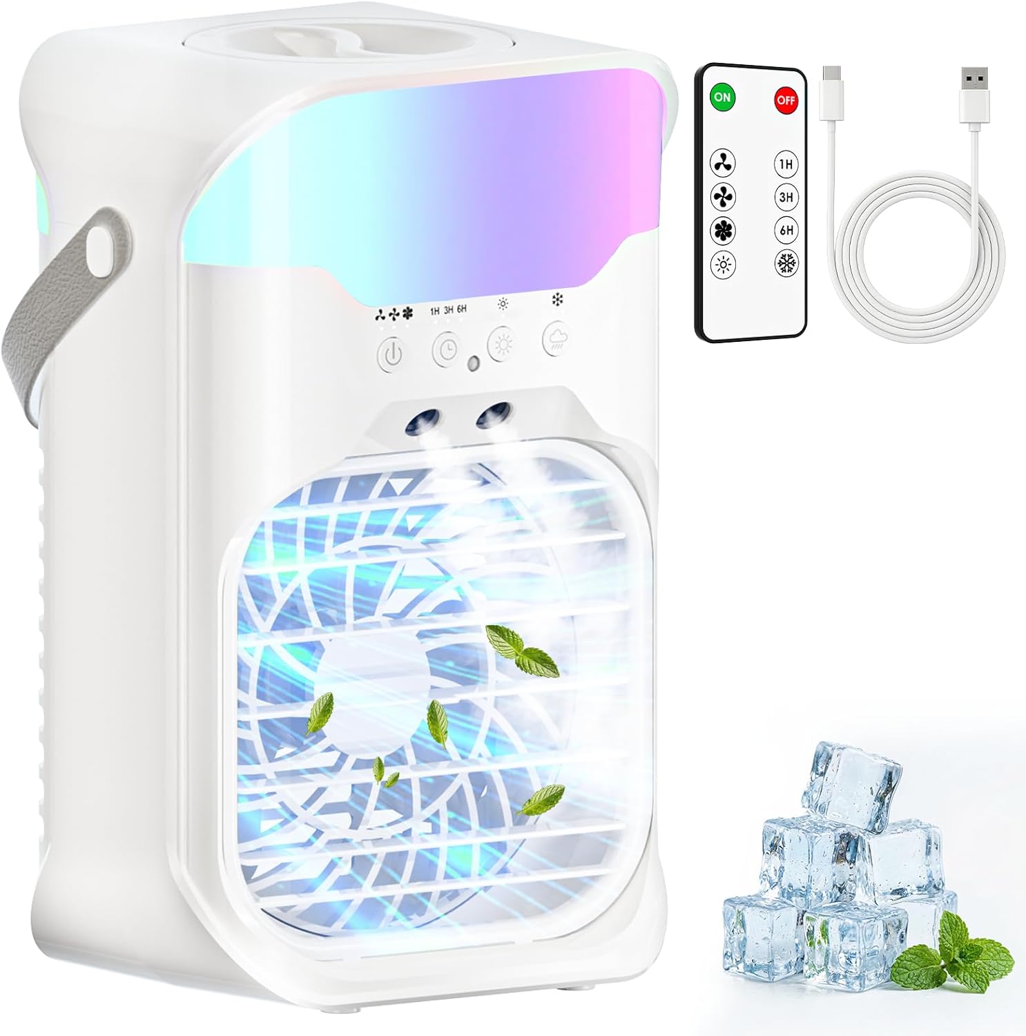 ポータブルデュアルノズルAC、1600MLタンク、3スピード、タイマー