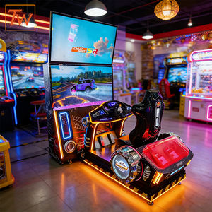 ゲームセンター用ドライビングシミュレーター・アミューズメント機器・ステアリングホイール付きレーシングゲーム・42インチビデオ式コイン式ゲーム機