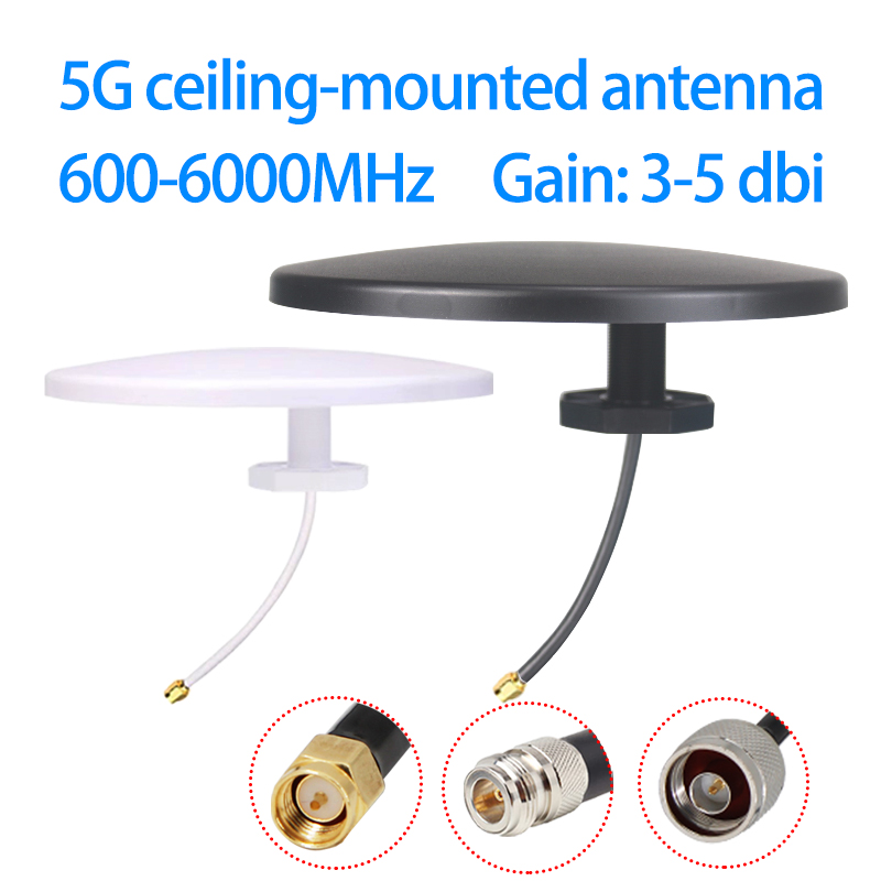 屋内天井アンテナ LTE 4G 5G 600-6000MHz 全方向ルーター付き 強化された電話信号用のモバイル信号ブースター
