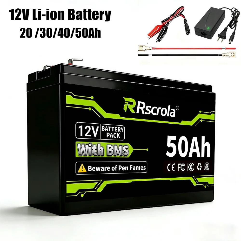 12V 20-50Ah 充電式バッテリーパック、3S4P 5P 6P 7P リチウムバッテリーパック噴霧器ポータブルスピーカー、アウトドアキャンプ、おもちゃの車用