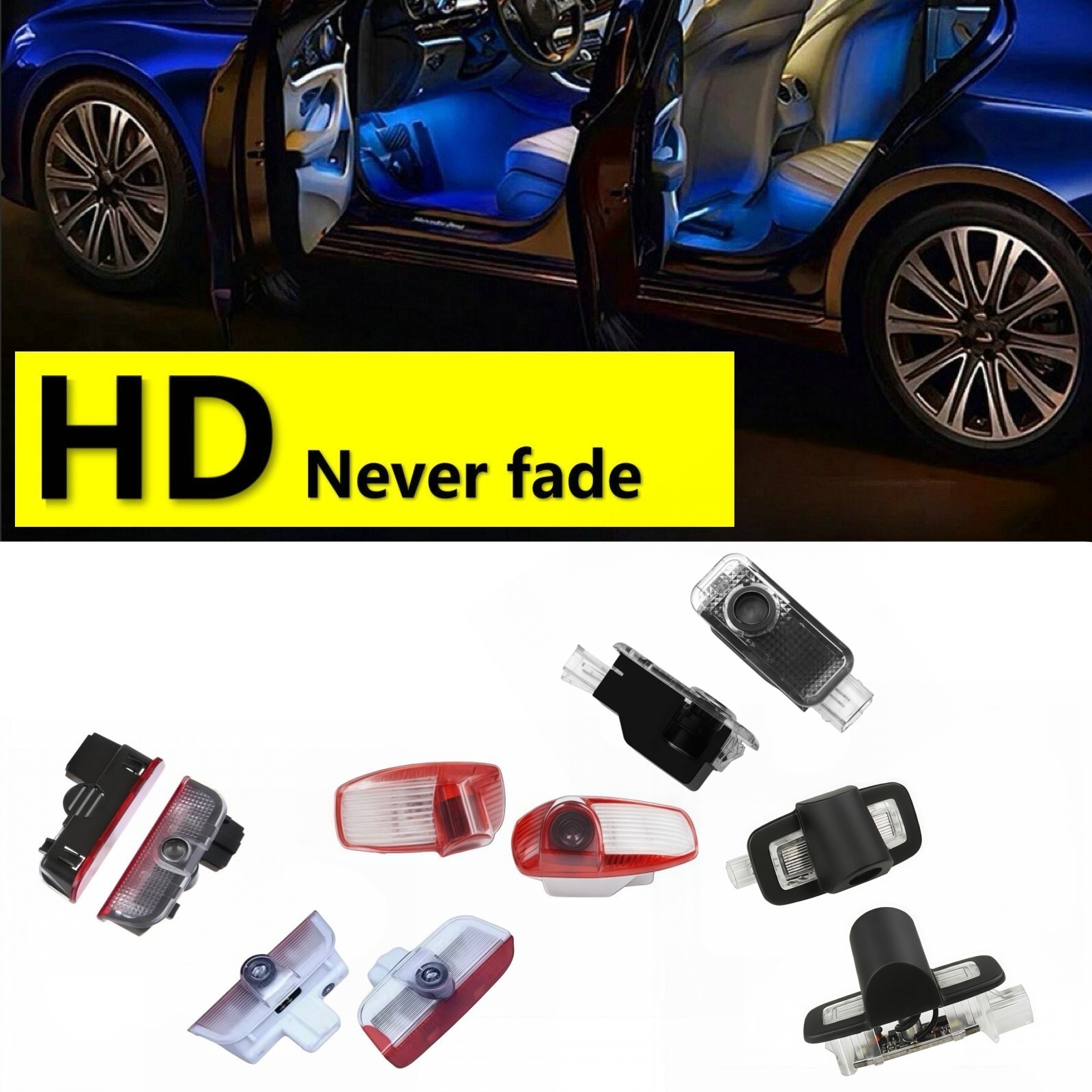 HD 2 個ポルシェ 911 マカン カイエン 955 957 958 パナメーラ 970 971 ボクスター ターヤン 987 718 GTS ケイマン LED 車のドアプロジェクターライト