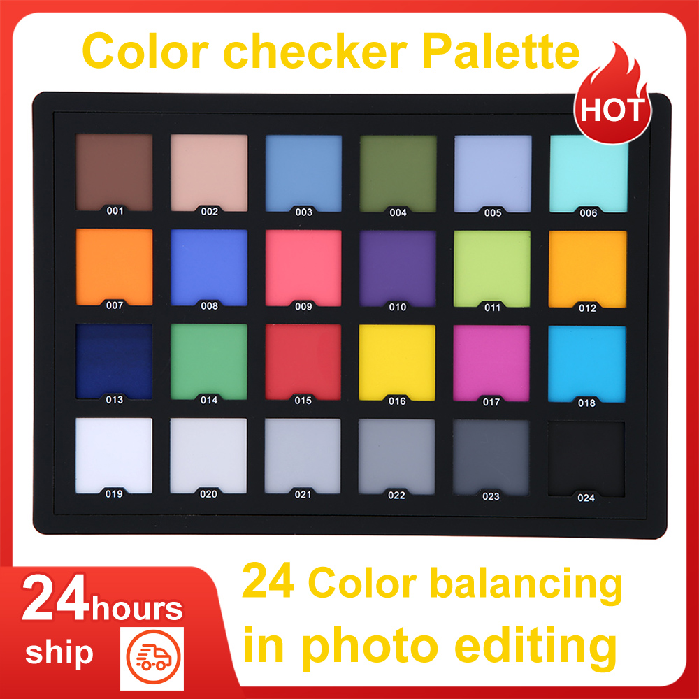 Andoer プロフェッショナル 24 カラーチェッカーパレットボードカードテスト、写真編集のバランスをとるための優れたデジタル色補正