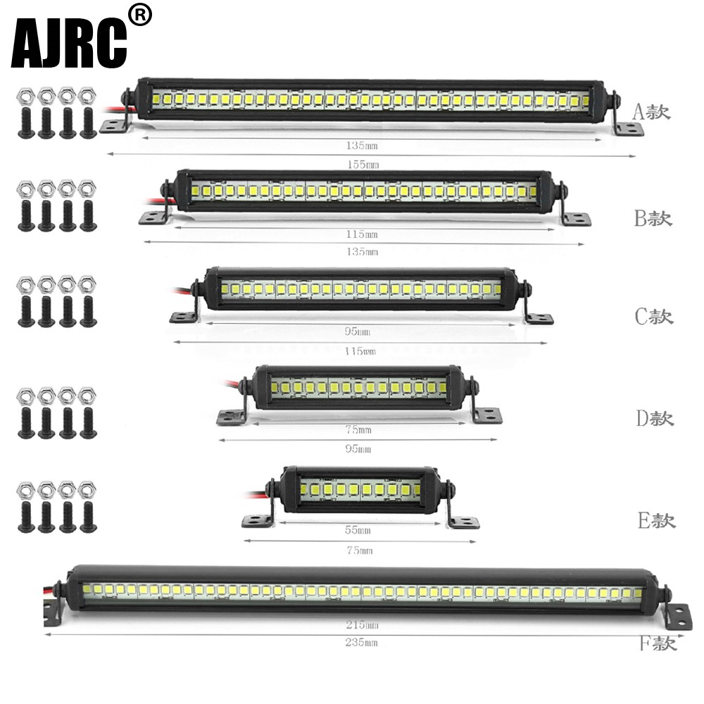 新しい Rc カールーフランプ 55 ミリメートル-215mmled ライトバー 1/10 Rc クローラー軸 Scx10 90046/47 Scx24 ラングラー D90 Trx4 Trx6 ルビコンボディ