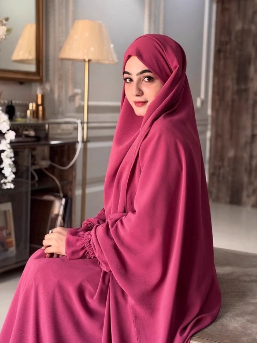 女性スカート Khimar 祈り衣服 2 点セットフルカバーアバヤドバイイードイスラム教徒パーティーラマダンモロッコカフタン Vestidos アラブ 2025