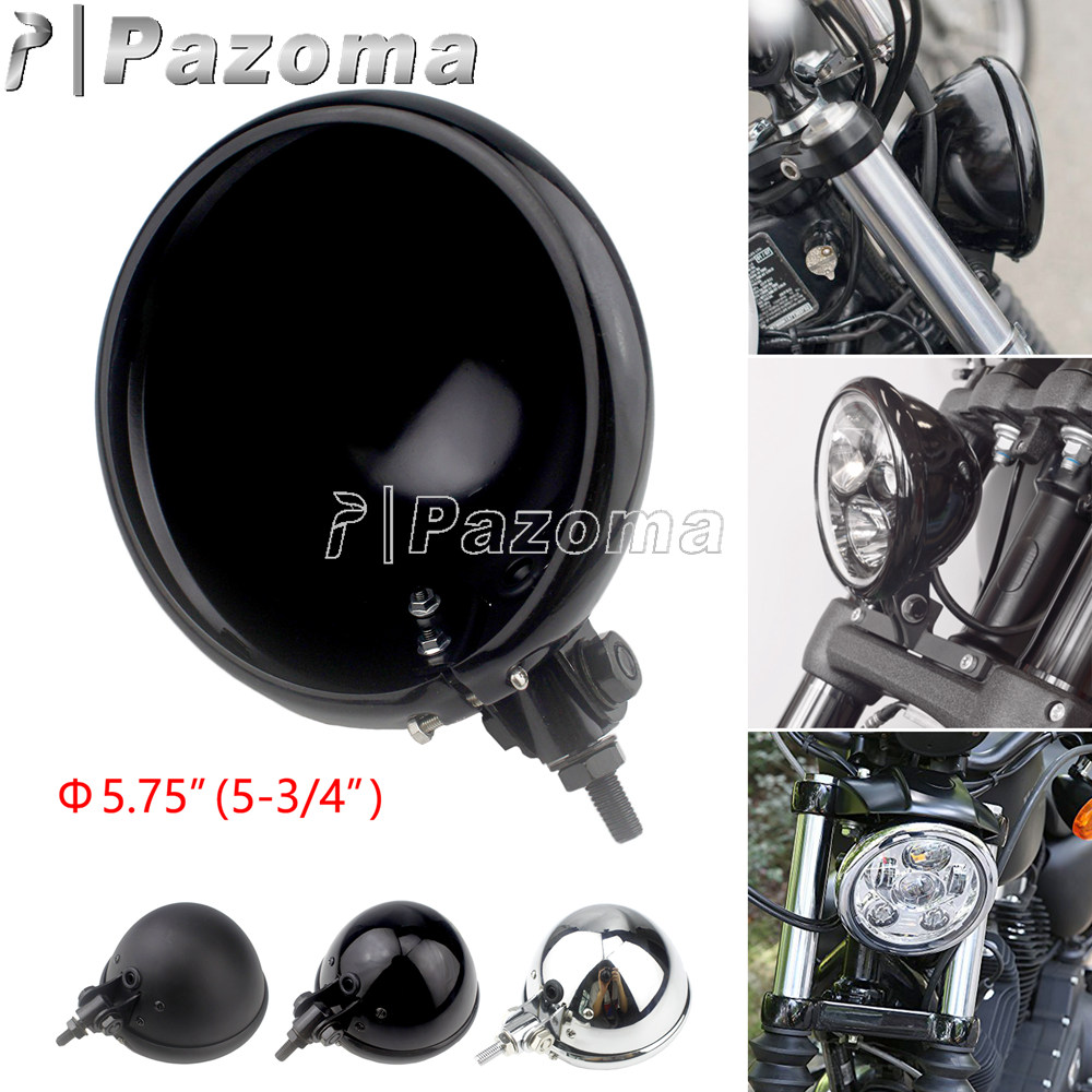 ユニバーサルスチール 5.75 インチ LED ヘッドライトバケットハーレーダイナ FXD スポーツスター XL1200 XL833 カスタムモト 5-3/4 "ヘッドランプハウジング