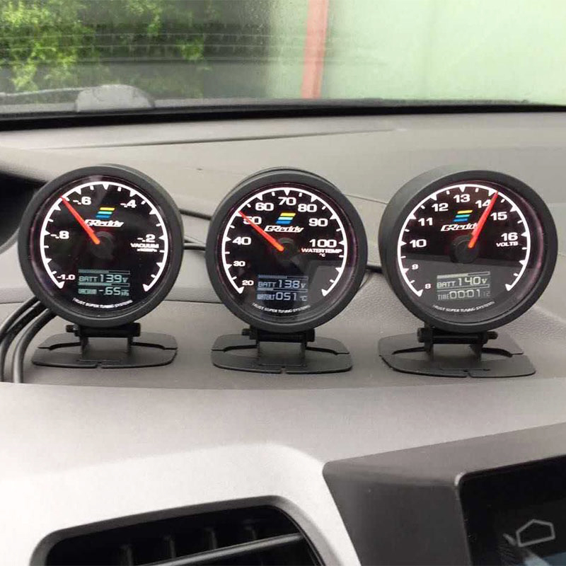 GReddi ブーストゲージ水温 7 色 LCD ディスプレイターボ油圧 RPM タコメーターレーシングメーター 62 ミリメートル 2.5 インチセンサー付き