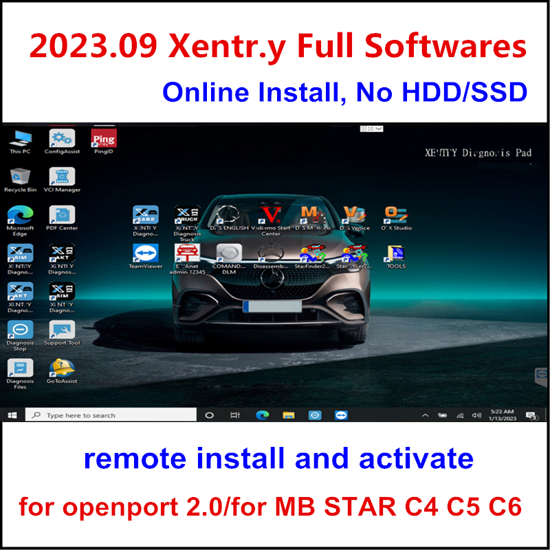新しい DAS Xentry 2023.09 フル ソフトウェア DT.S、WIS、EPC、VE-DIAMO オンライン インストールとアクティベート (MB STAR SD C4 C5 C6 Openport 2.0)