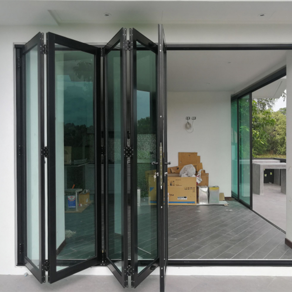 2024 APRO custom waterproof exterior aluminum accordion door glass bifold door patio bifold door