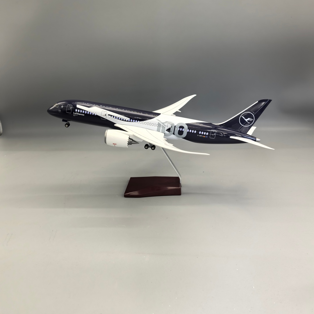 43 センチメートル模型飛行機ルフトハンザ 787 ドイツ 100 年ダイキャスト飛行機モデルキット樹脂 W ライトとホイールグッズ航空用