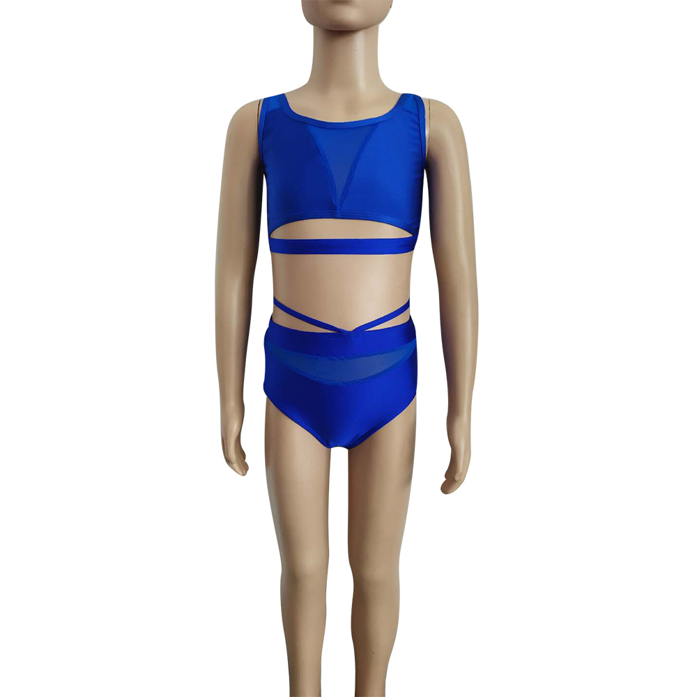 キッズガールズ小売および卸売ナイロンメッシュモダンダンスバレエボディスーツトレーニングスーツダンススクールグループパフォーマンス