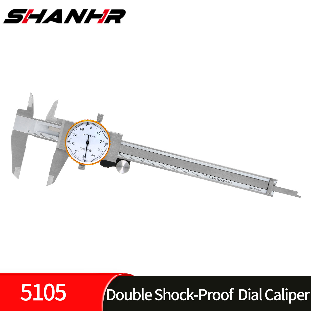 SHANHR ダイヤルキャリパー定規 二重耐衝撃ステンレススチールダイヤルバーニアキャリパー 木工測定ツール