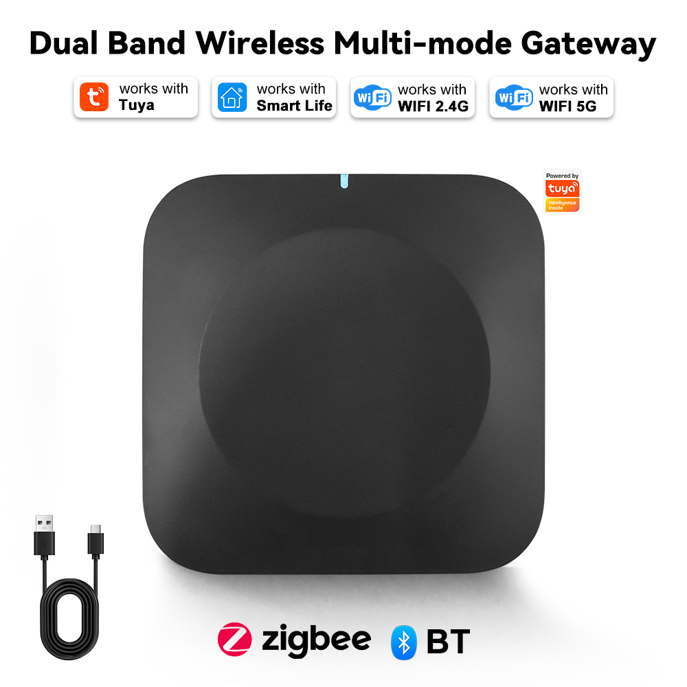 Tuya Zigbee/Bluetooth デュアルバンド マルチモード ゲートウェイ 2.4G/5G WiFi スマート ホーム ハブ ローカル オートメーション スマート ホーム コントロール