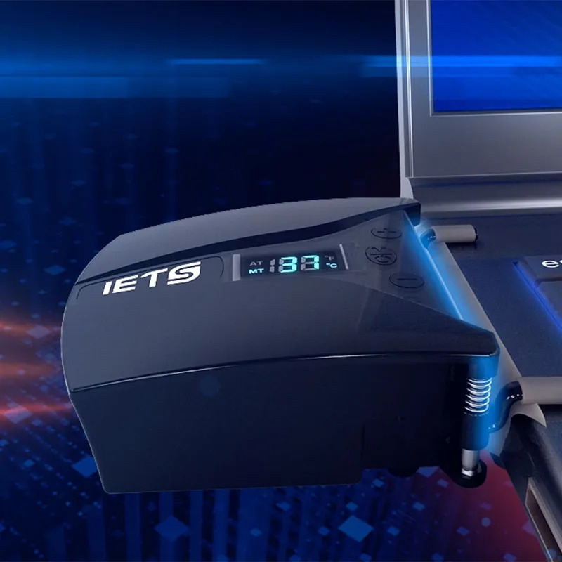 IETS GT202 真空ヒートシンク USB 外部冷却ファン ゲーム用ラップトップ、13 段階の調整可能なファン速度、自動温度検出