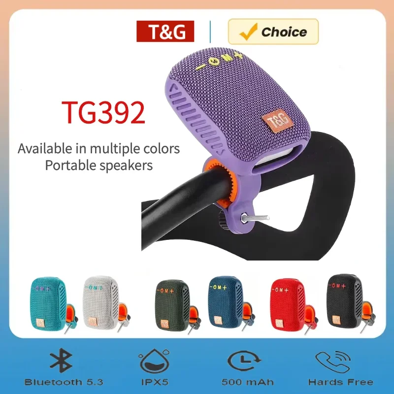 屋外自転車 TG392 Bluetooth カイシャデソムポータブルワイヤレスサウンドボックス TWS ハンドルバースピーカー防水サブウーファースクーター用