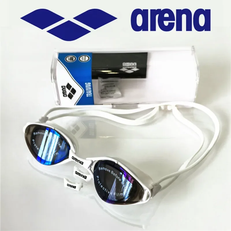 ARENA プロの大人用曇り止めスイミングゴーグル、男性と女性用、防水性と調整可能な UV 保護メガネ