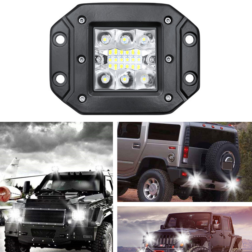 車の LED ワークライトフラッシュマウントバーオフロード 12V 24V スポットフラッド LED ライトバー LED デイタイムランニングライト車のチューニングアクセサリー