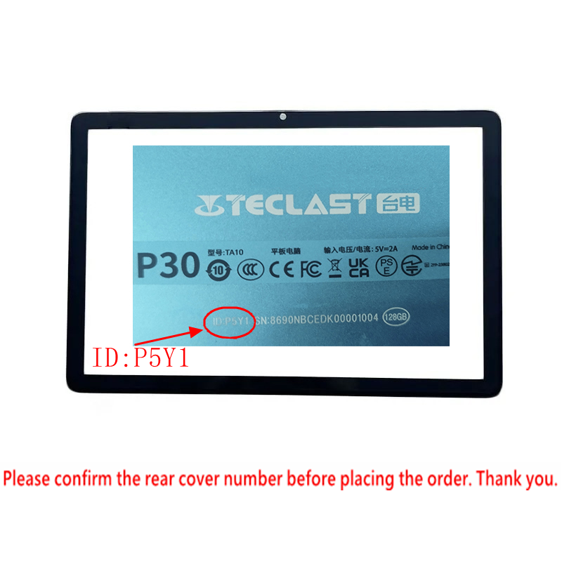 Teclast P30 TA10 ID:P5Y1タブレット用10.1インチタッチスクリーン外部静電容量パネルデジタイザーセンサー交換用マルチタッチ