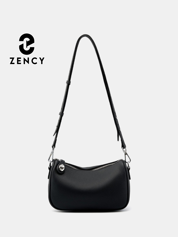Zency 女性のソフト本革ショルダーバッグ高品質広々としたホーボーバッグハンドバッグブラックカーキクロスボディシンプルなファッションバッグ