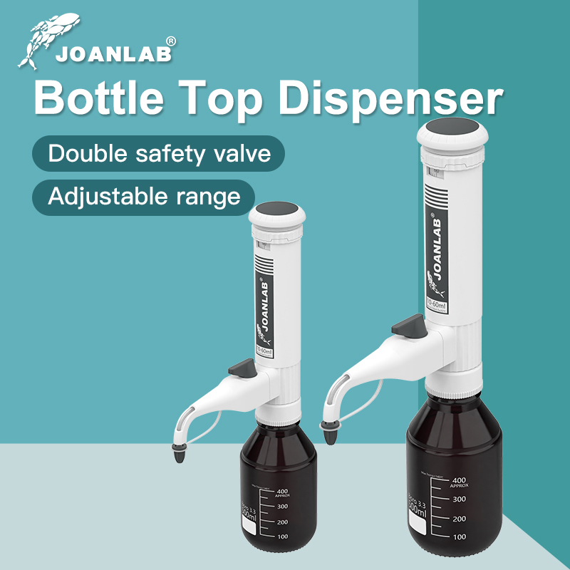 JOANLAB ボトルトップディスペンサー調節可能な定量実験室ディスペンサーオートクレーブ可能な実験装置