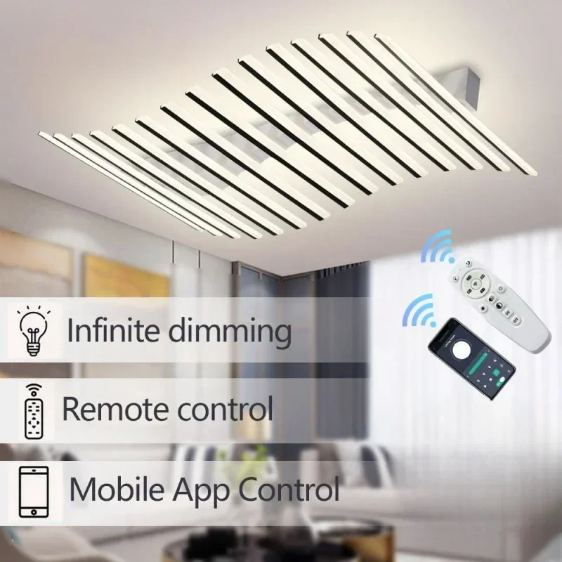 Nordic Art Line Acrylic Led Ceiling Chandelier Living Room Restaurants Kitchen Bar Pendant Lamps Modern Home