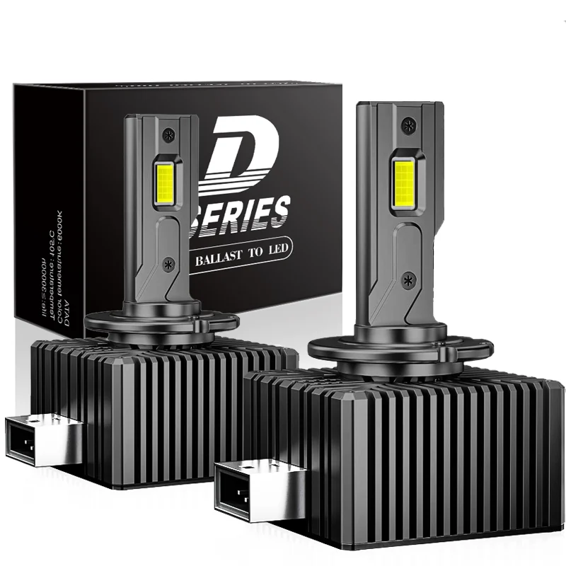 2 個 D1S D3S D8S LED ヘッドライト HID 35 ワットユニバーサルカーライト D2S D4S ターボ LED 30000LM 両面 CSP チップ 6000K プラグ