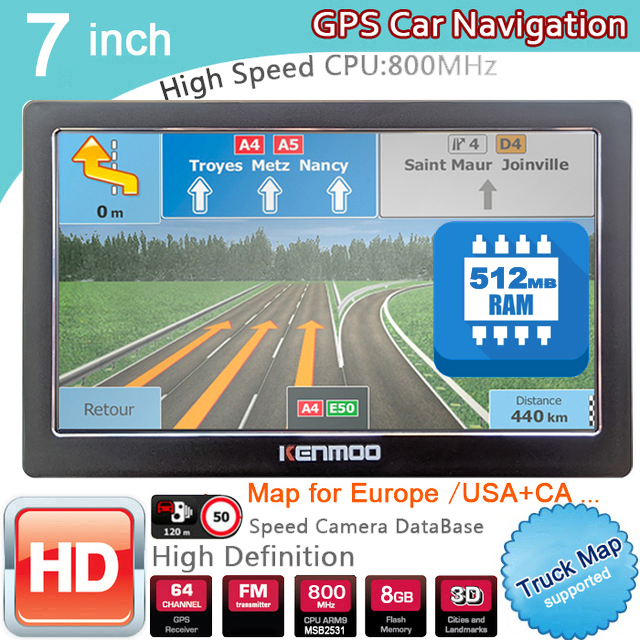 7 インチ HD GPS ポータブル ナビゲーション 512M RAM 2026 マップ ヨーロッパ ロシア 車 トラック キャンプ キャラバン ナビゲーター 無料生涯アップデート