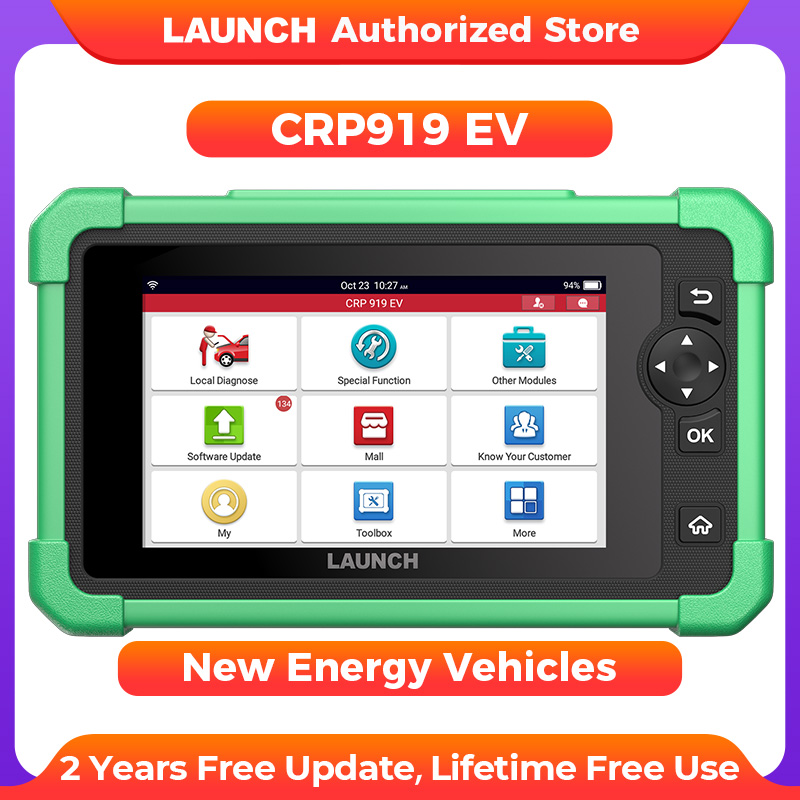 LAUNCH CRP919 EV Electric Car Diagnostic Tool New Energy Vehicle Scanner Automotive Diagnosis 2 Years Free Update