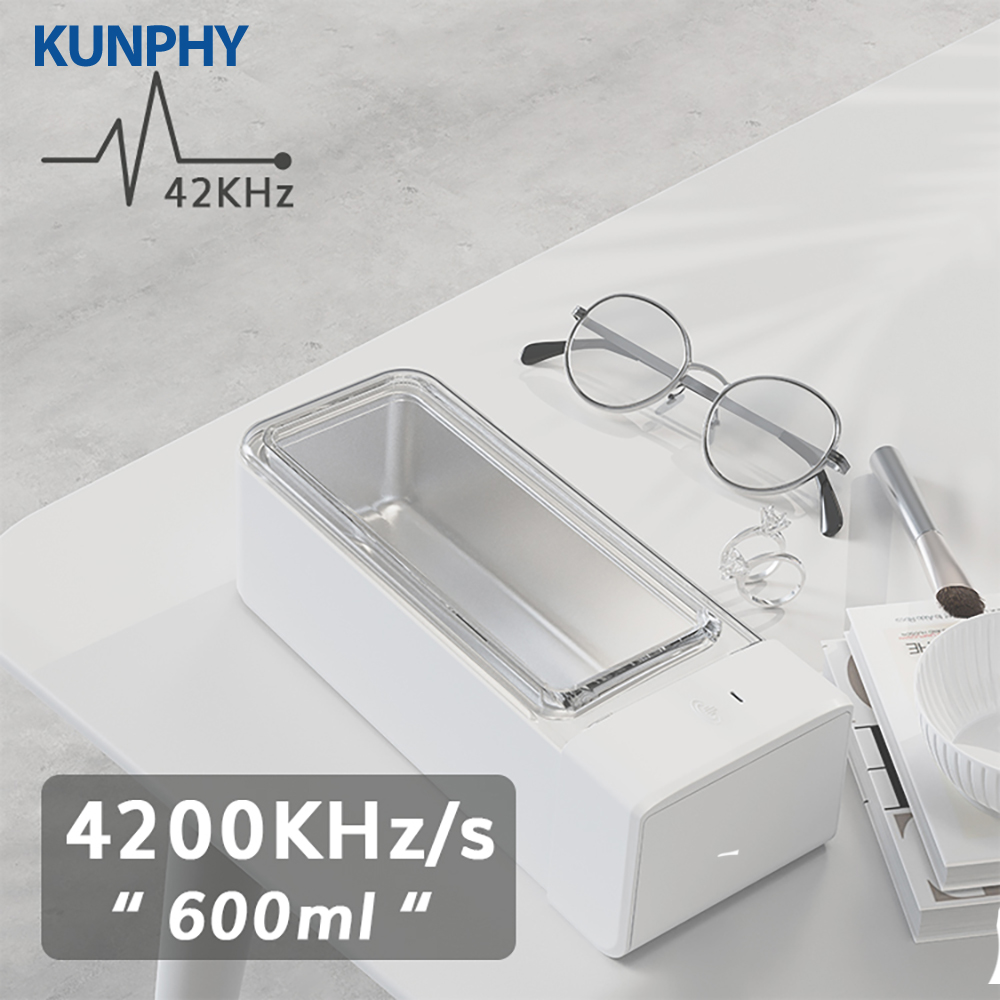 KUNPHY ソニックジュエリークリーナープロフェッショナルソニッククリーナーマシン 42kHz 20 オンスメガネクリーナーリテーナージュエリーリング義歯用