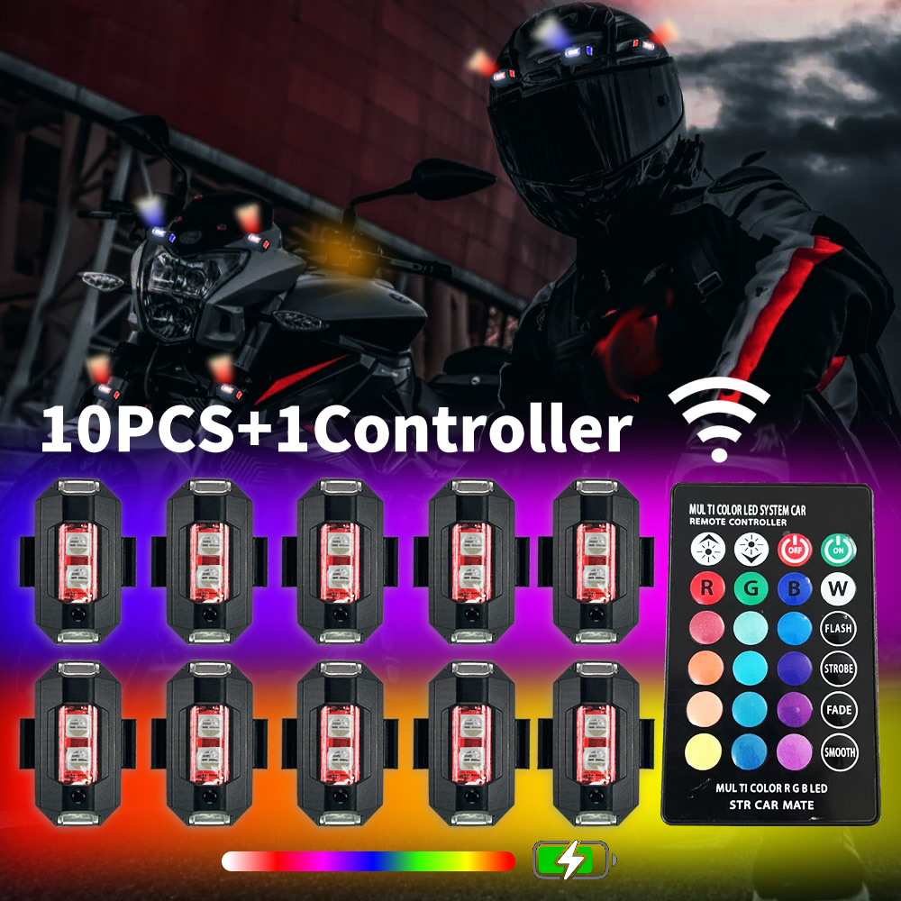夜を照らす RGB LED 航空機ストロボ ライト オートバイ、飛行機用