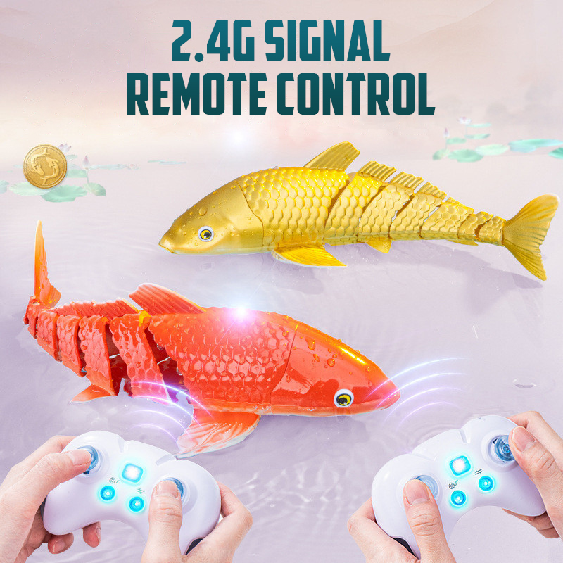 リモコンサメのおもちゃ 2.4 グラムシミュレーション RC 鯉魚 RC ボート動物モデル子供の屋外ゲームのおもちゃ男の子のギフト