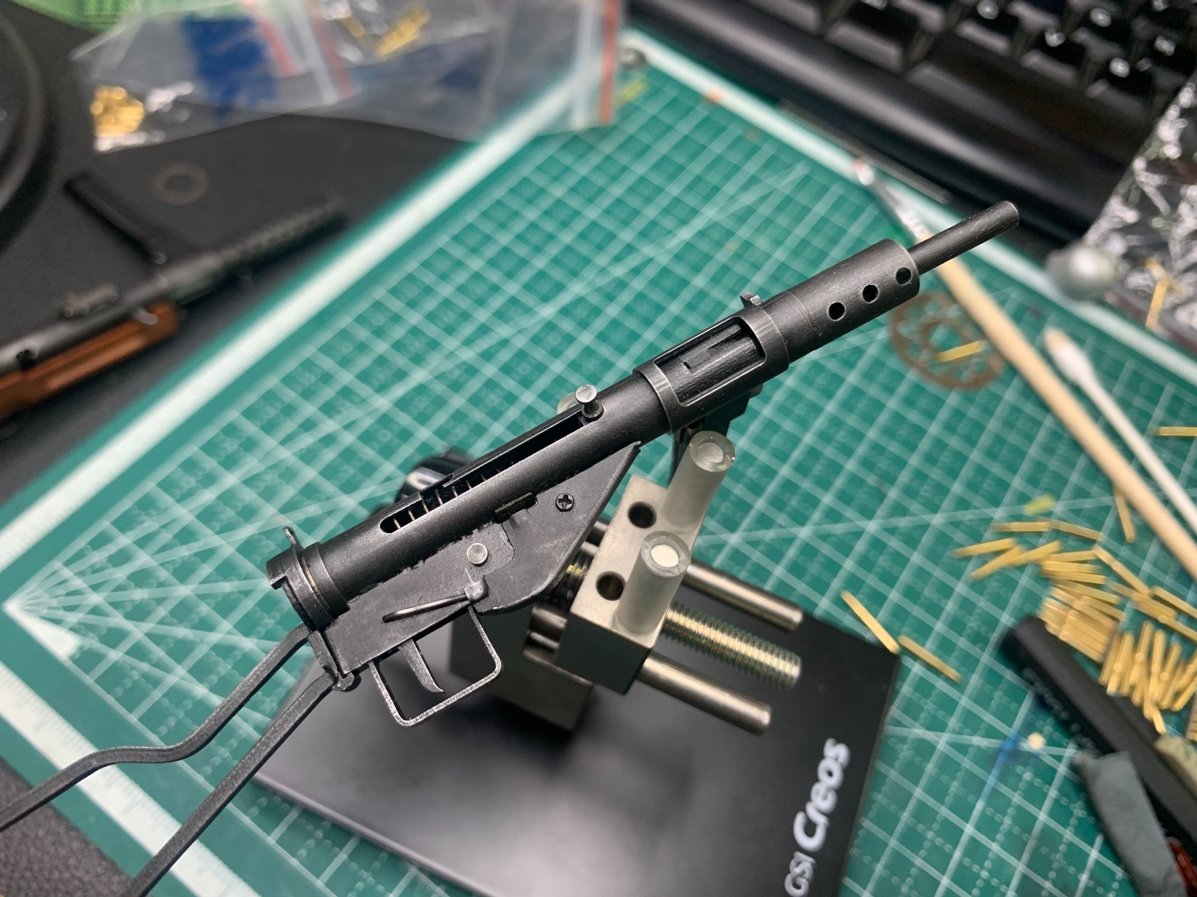 1/6 第二次世界大戦 イギリス ステン リング ストック SMG モデル、完全金属製取り外し可能なアクションフィギュア ミニチュア レプリカ