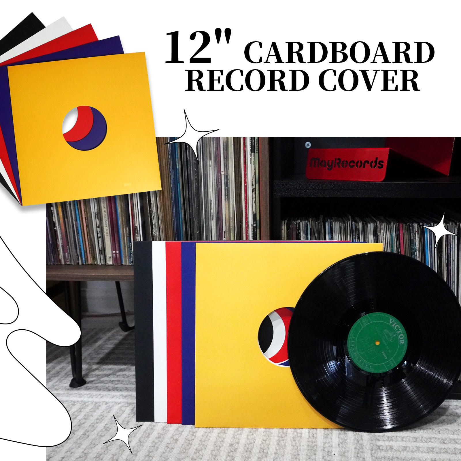 ホットセール 12インチ レコード収納用アウタースリーブ LP 牛革製 穴あき保護袋 レコードディスプレイ用