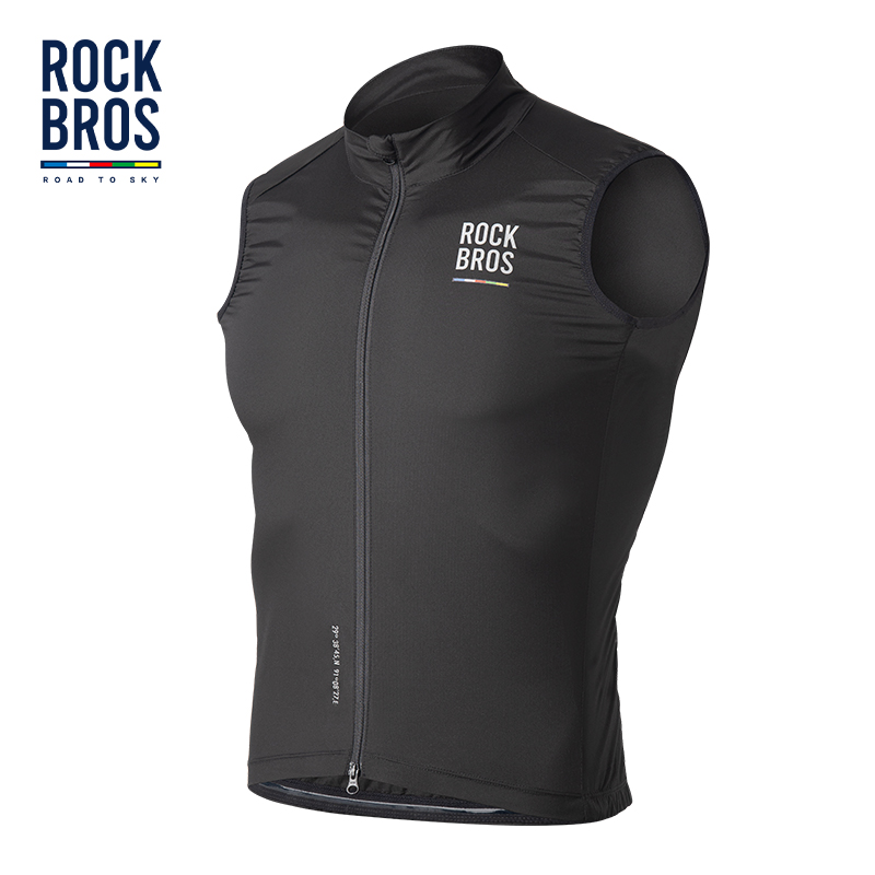 Rockbros ロードトゥスカイプロフェッショナルサイクリングベスト軽量通気性速乾ノースリーブウインドブレーカーベスト男性サイクリング服