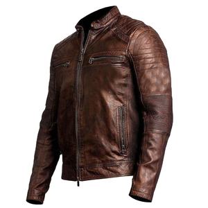 Top-Quality Men's Genuine Sheepskin Jacket—Latest Vintage-Style Genuine Leather Jacket, Custom-Made to Your Specifications, Biker Style