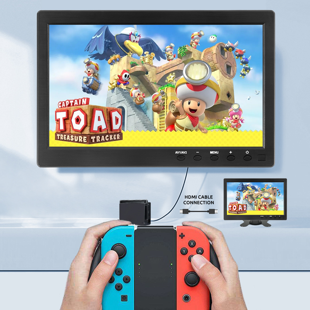 10.1 インチカーモニター HDMI VGA テレビポータブル PC ディスプレイホームセキュリティシステム LCD カラースクリーンバックアップカメラ用