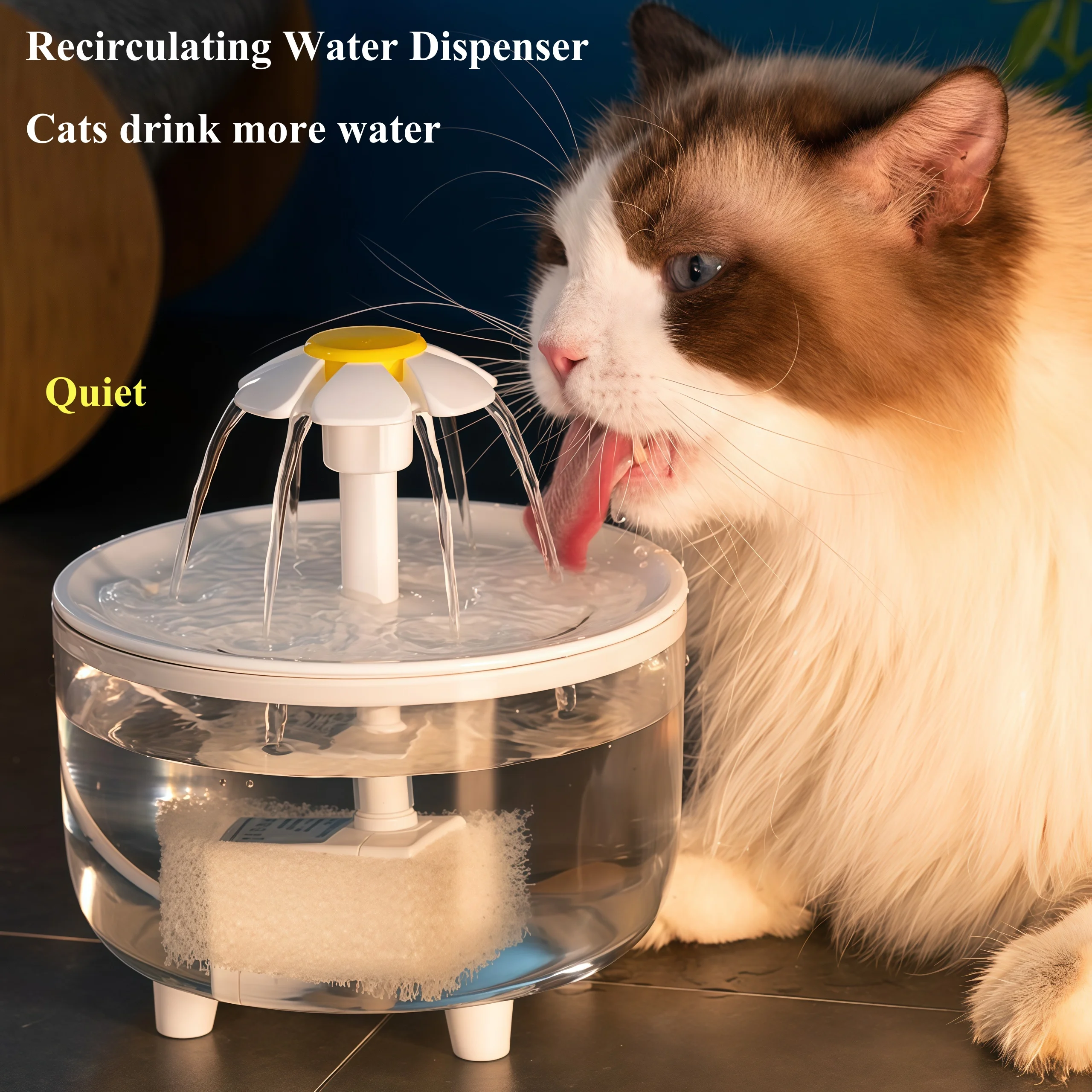 USB 電気ミュート 1.2L ペット噴水自動猫ドリンクボウルフィルターペット飲料ディスペンサー酒飲み猫用水フィルター