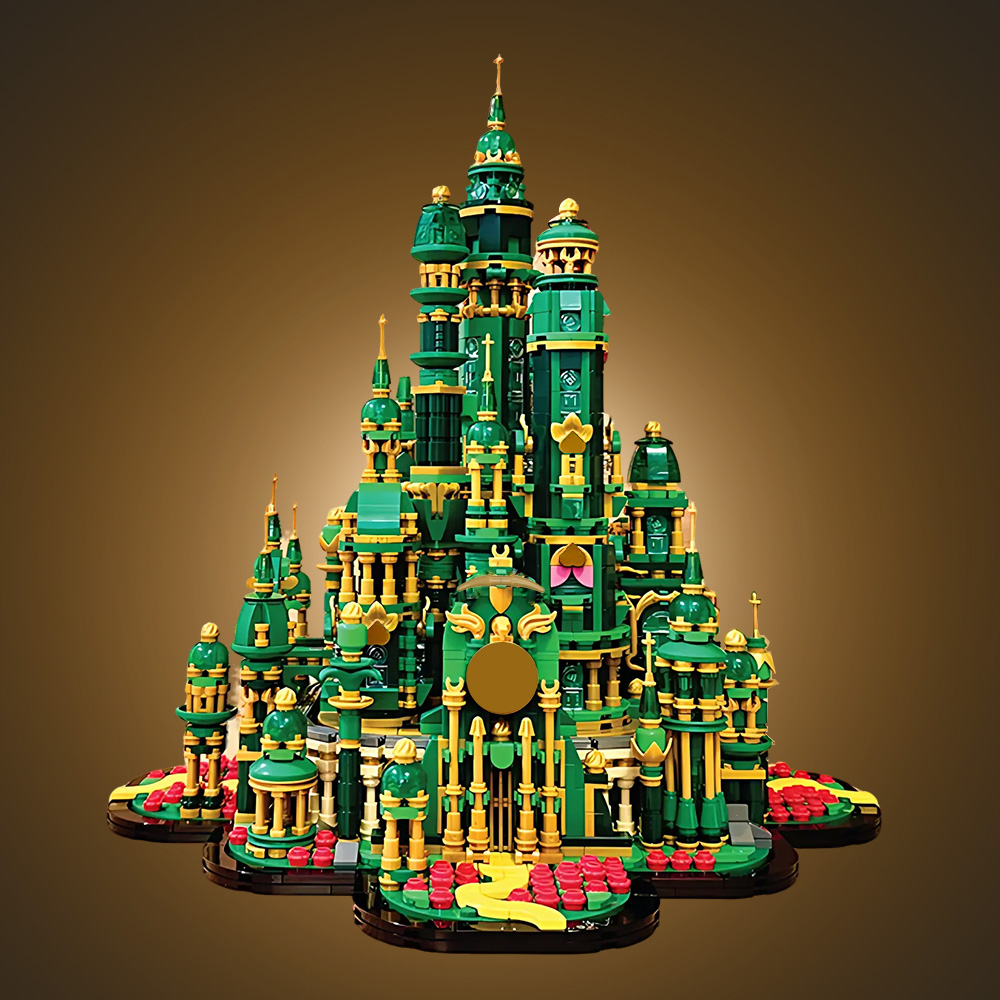 MOC 魔女邪悪なエメラルドシティ魔法使いの宮殿レンガモデルエメラルドシティ建築ビルディングブロック組立おもちゃ子供 DIY ギフト